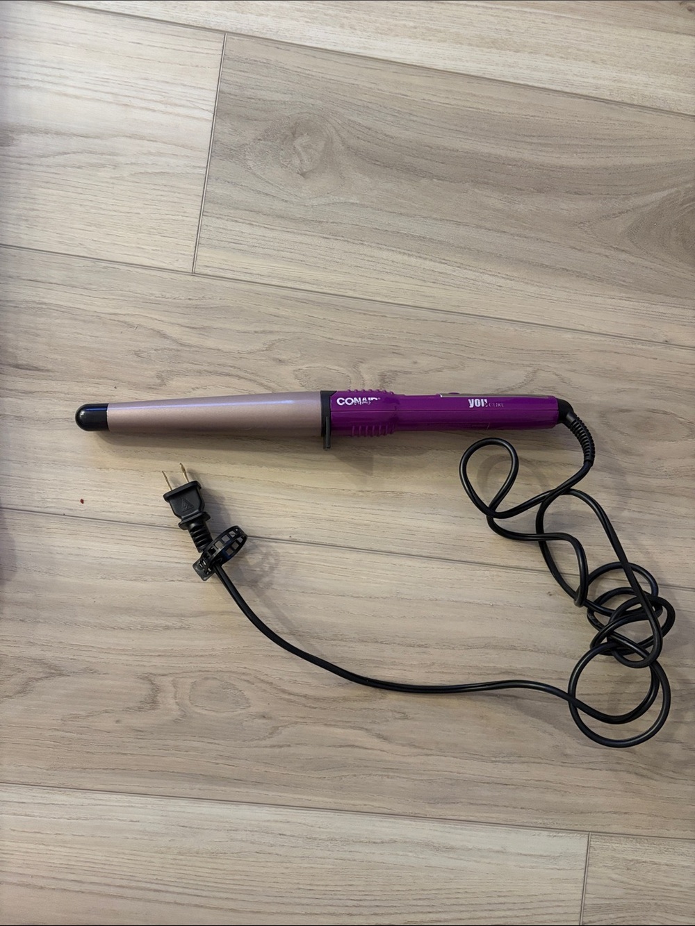You Styling 1" Tapered Curling Wand — Purple/Champagne